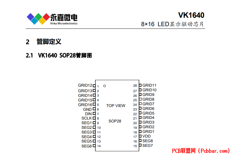 (sh)@(q)ӿ΢tLED(q)оƬVK1640